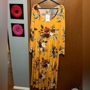 Floral long sleeve dress